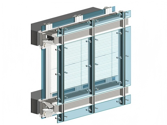 Double-Skin Transparent Glass Curtain Wall for Modern Buildings